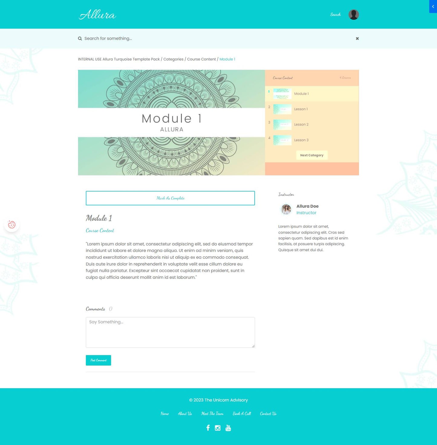 Allura Turquoise Product Theme (Momentum + Premier)