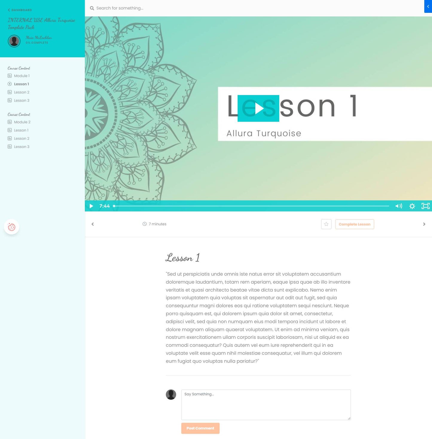 Allura Turquoise Product Theme (Momentum + Premier)