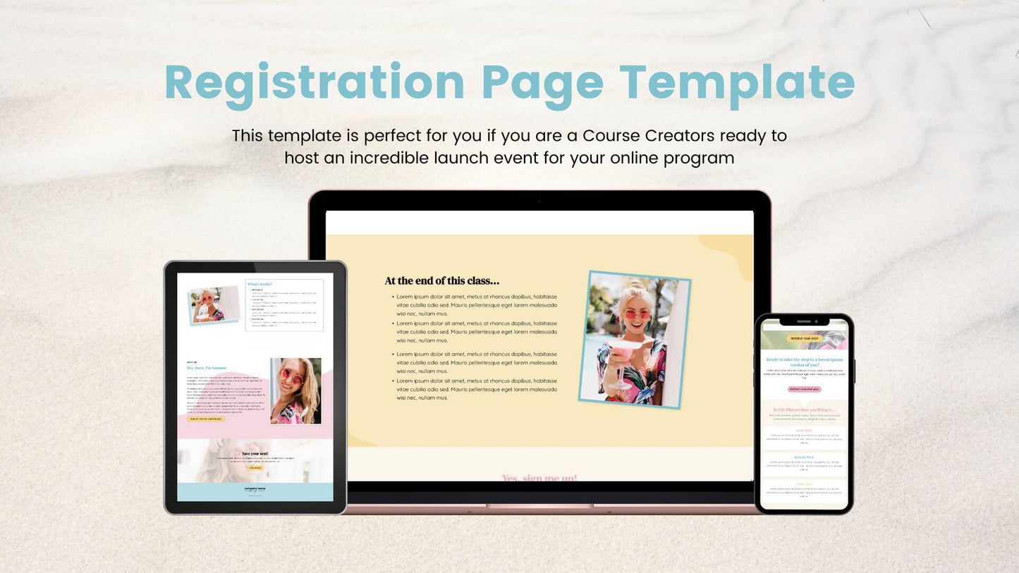 Bright Summer - Registration Page