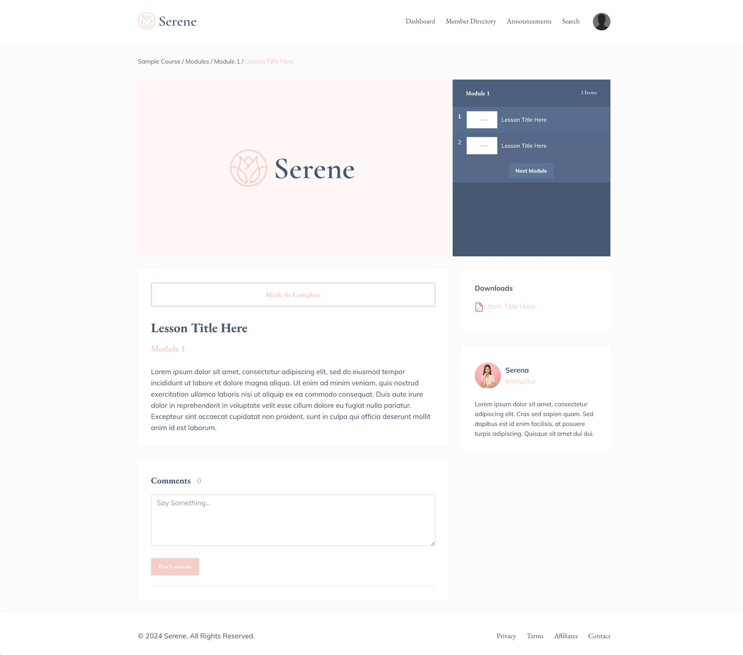 Serene Product Theme
