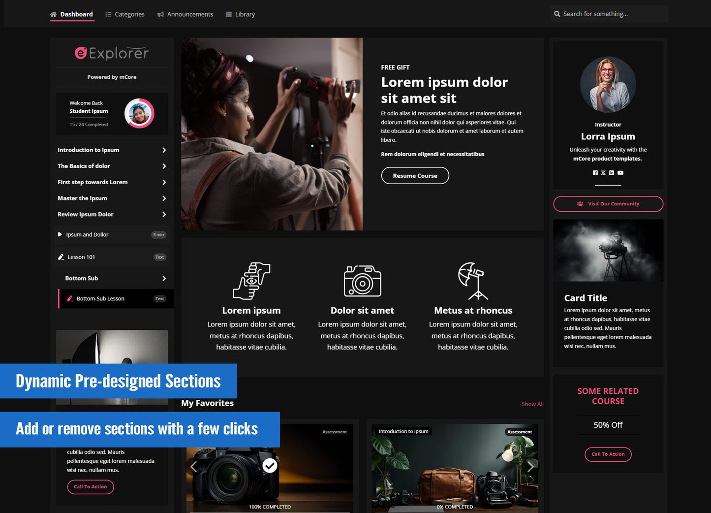 Explorer Dark mCore Product Theme