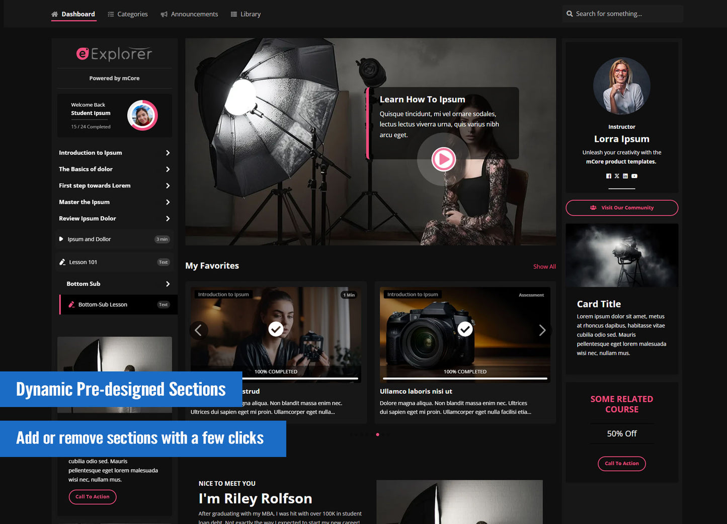 Explorer Dark mCore Product Theme