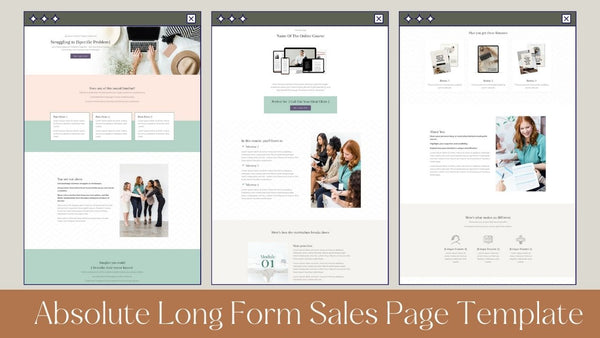 Absolute Long Form Sales Page Template – Kajabi Templates