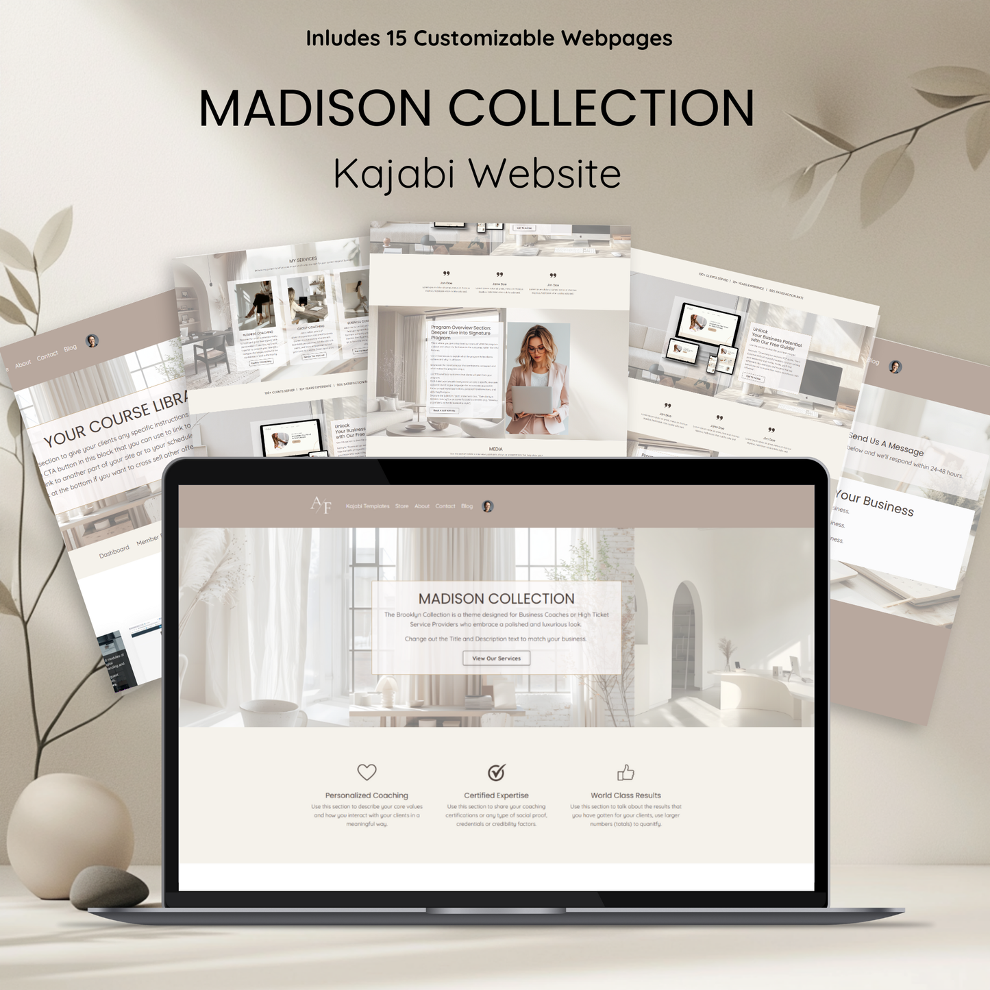 Madison Kajabi Website Theme 15 Pages Plus Bonuses!