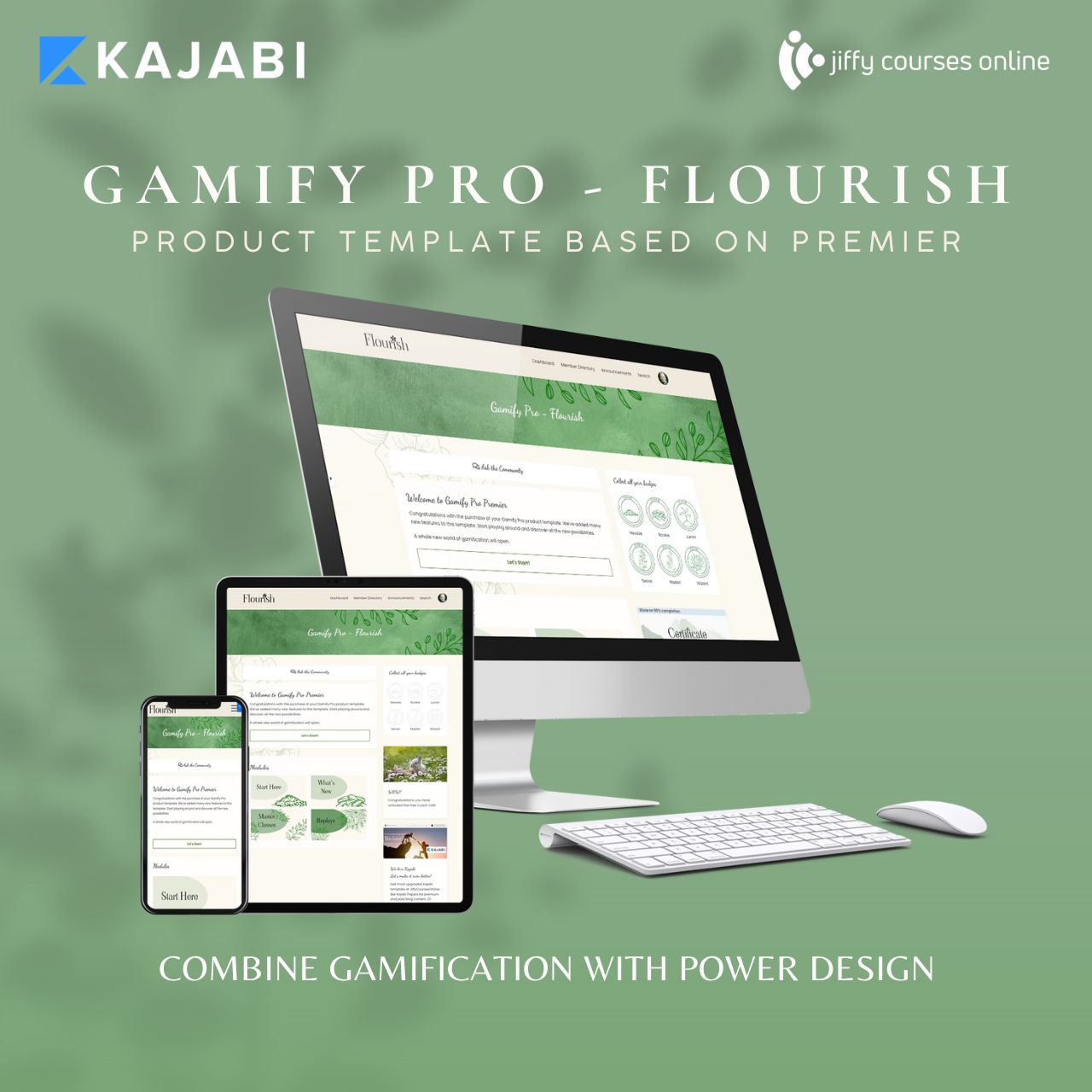 Flourish - Gamify Pro (no sidebar) – Kajabi Templates