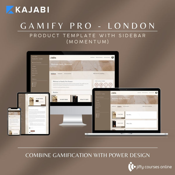 London - Gamify Pro with Sidebar – Kajabi Templates