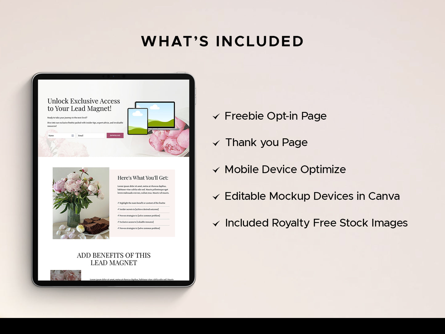 Bloom Opt-in Page Template