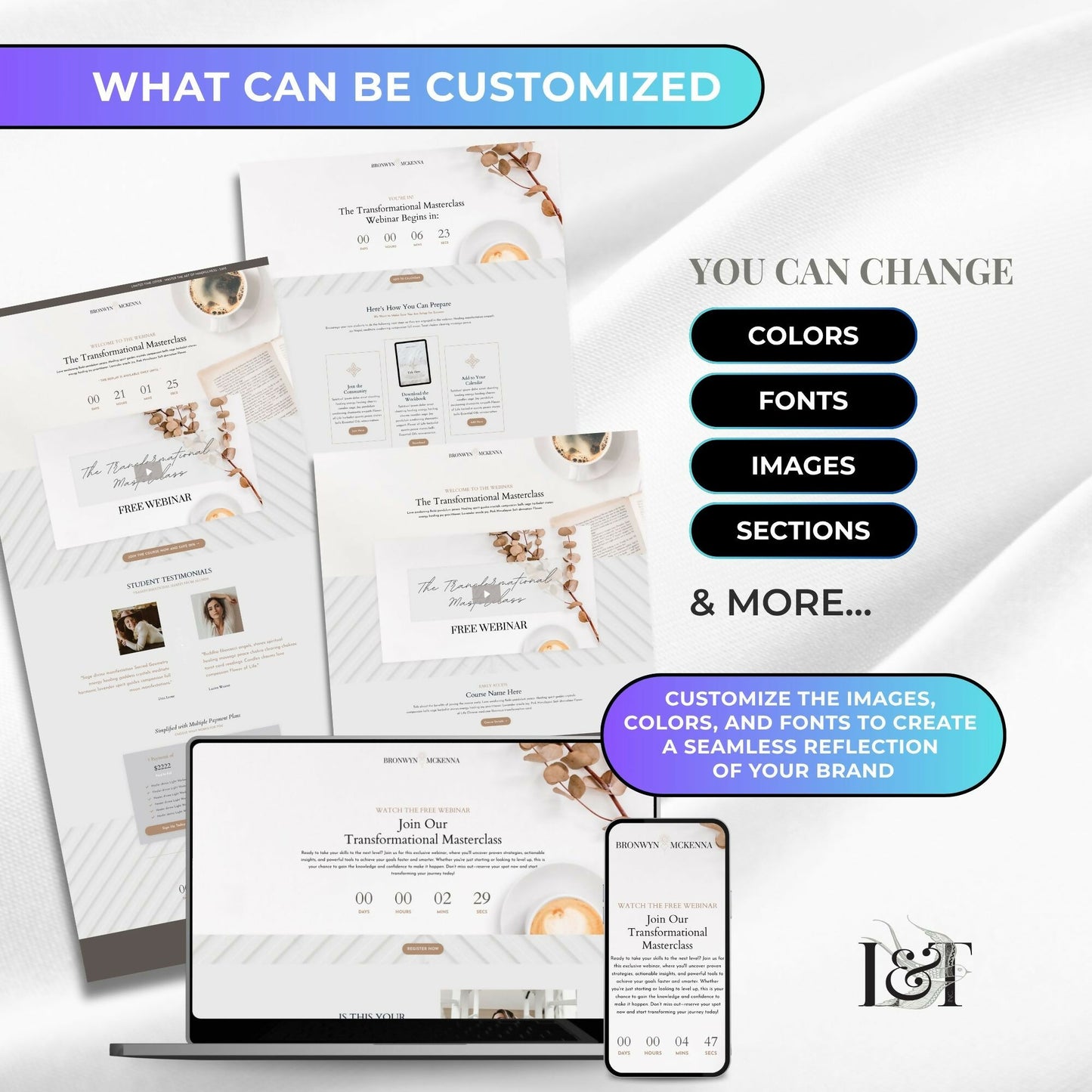Bronwyn BOHO Webinar Funnel 4 Pages