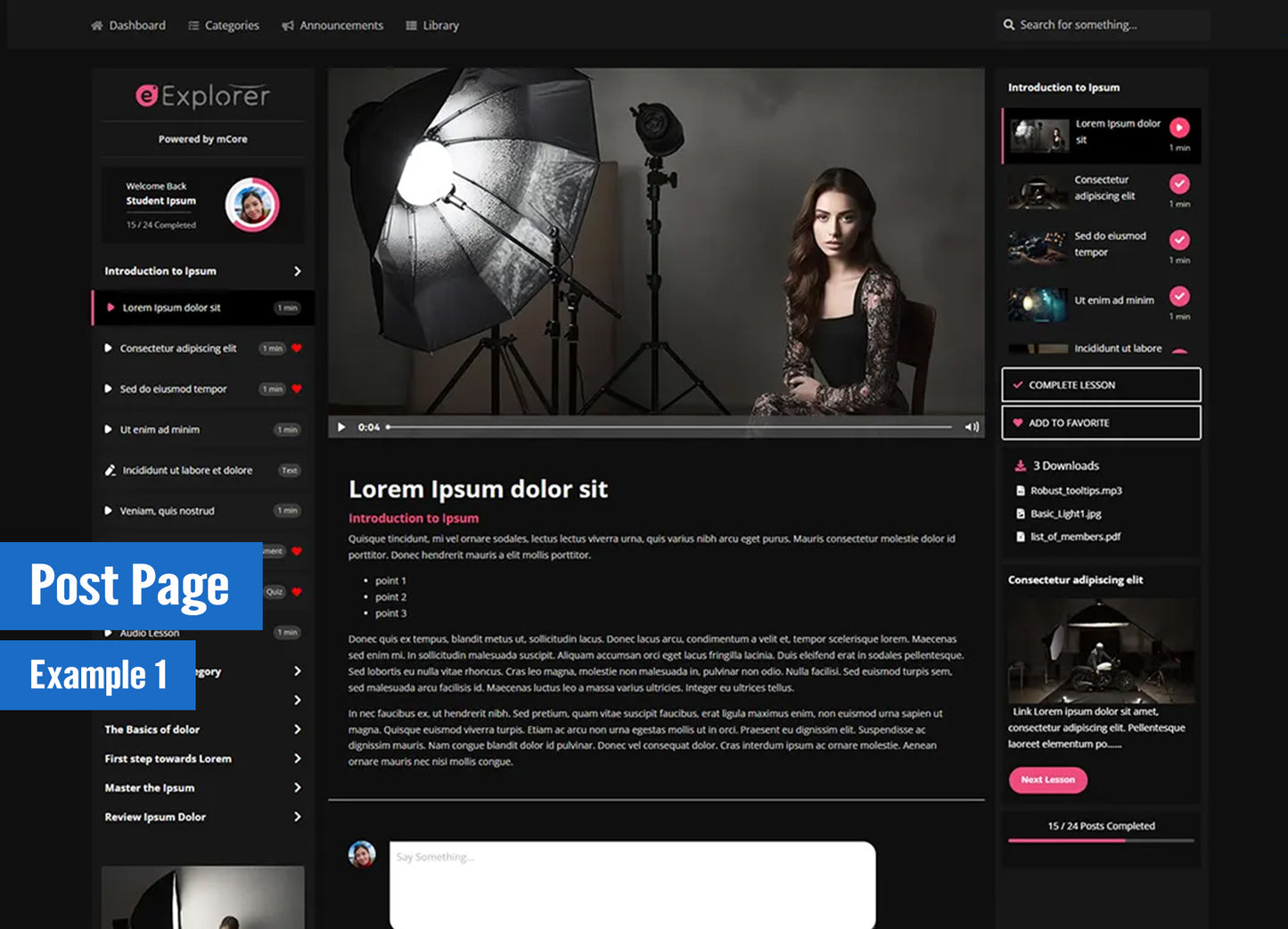 Explorer Dark mCore Product Theme