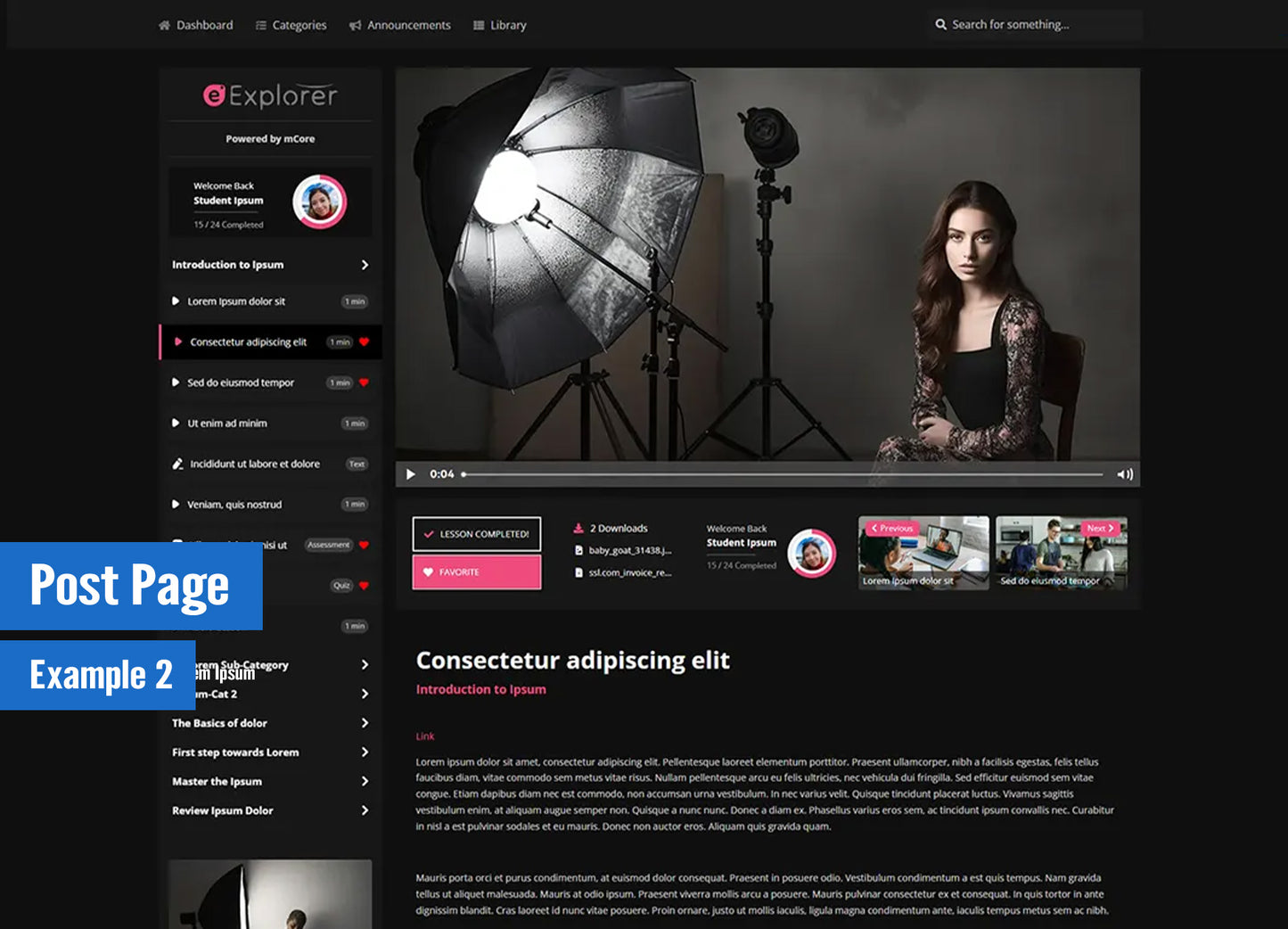 Explorer Dark mCore Product Theme