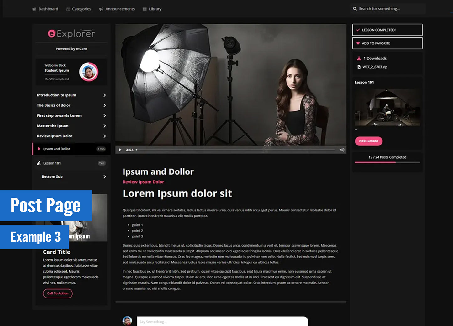 Explorer Dark mCore Product Theme