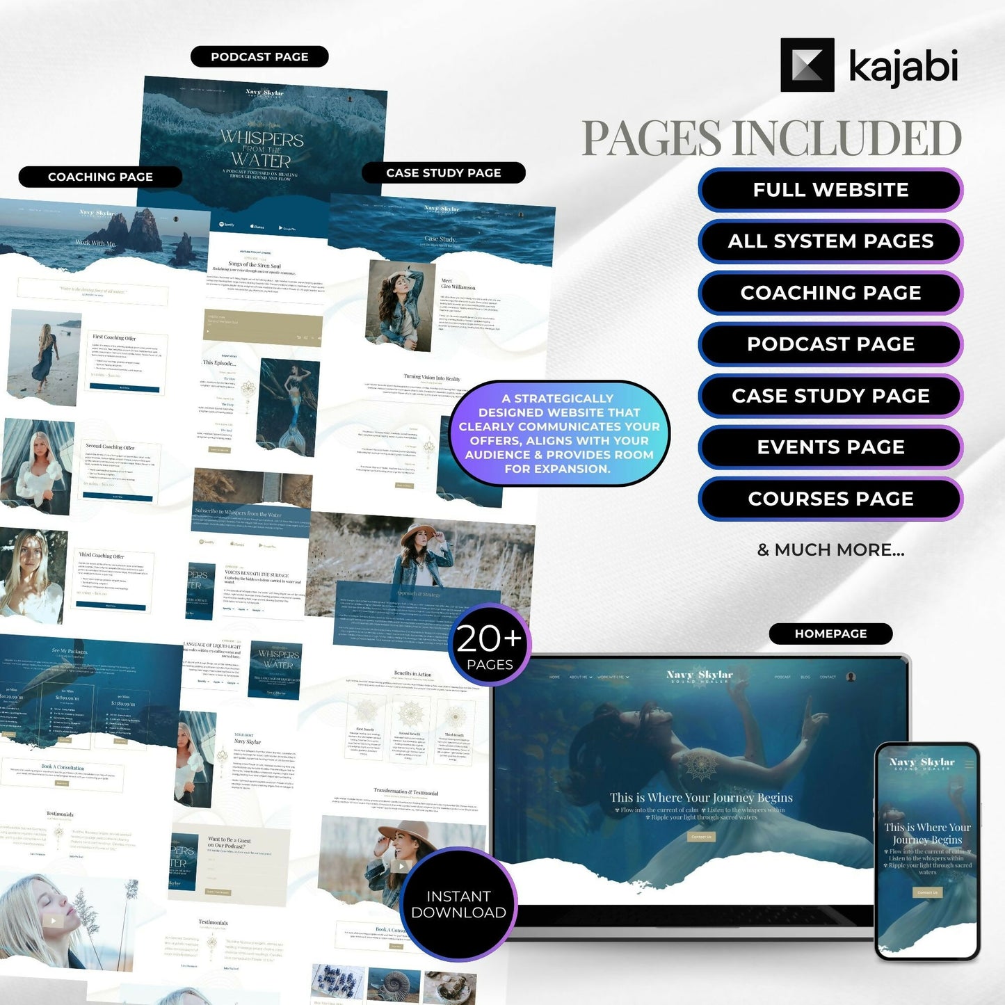 Navy Water-Portal - 20+ Page Website Theme