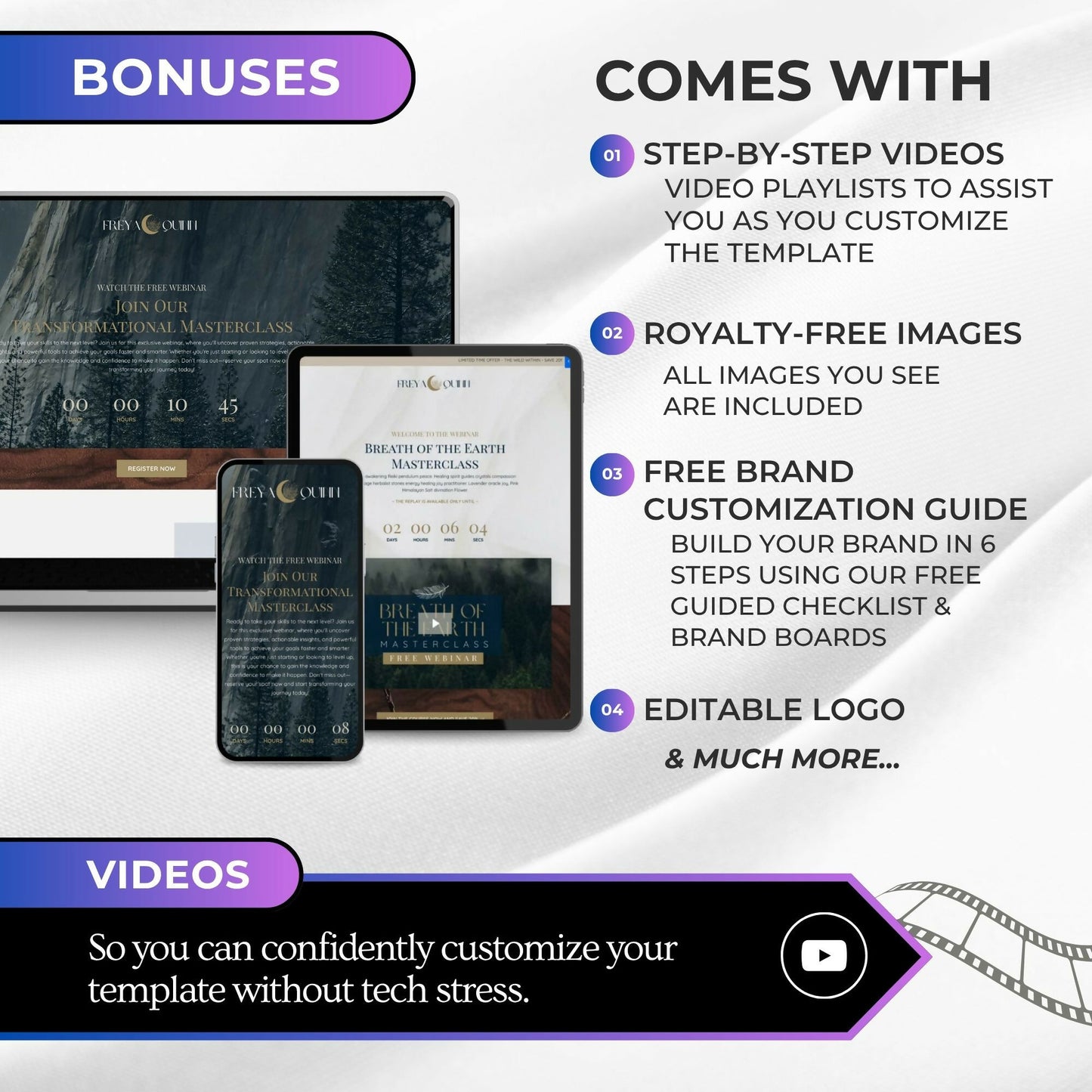 Freya Garden - Webinar Funnel 4 Pages