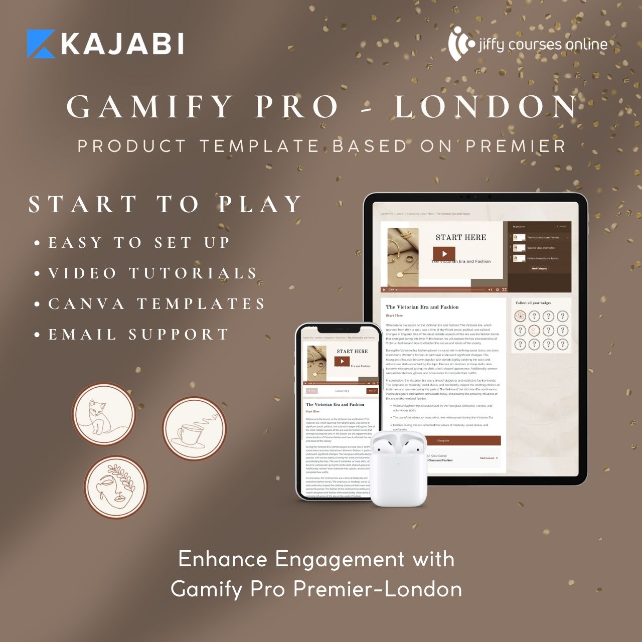 London - Gamify Pro (no sidebar) – Kajabi Templates