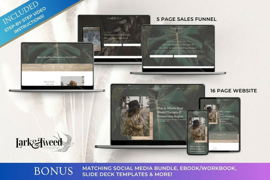 Summer HERBALIST - Website 16 Pages & Sales Funnel 5 Pages Bundle