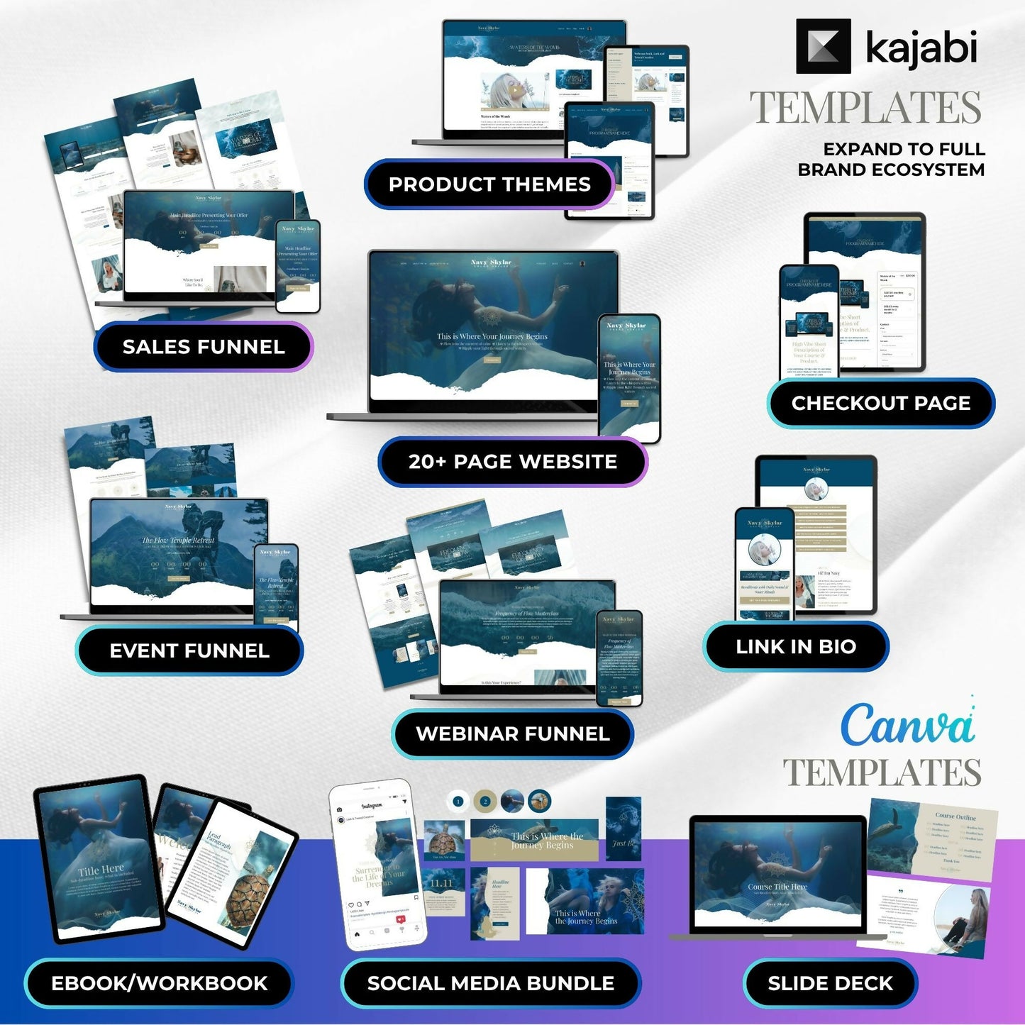 Navy Water-Portal - 20+ Page Website Theme