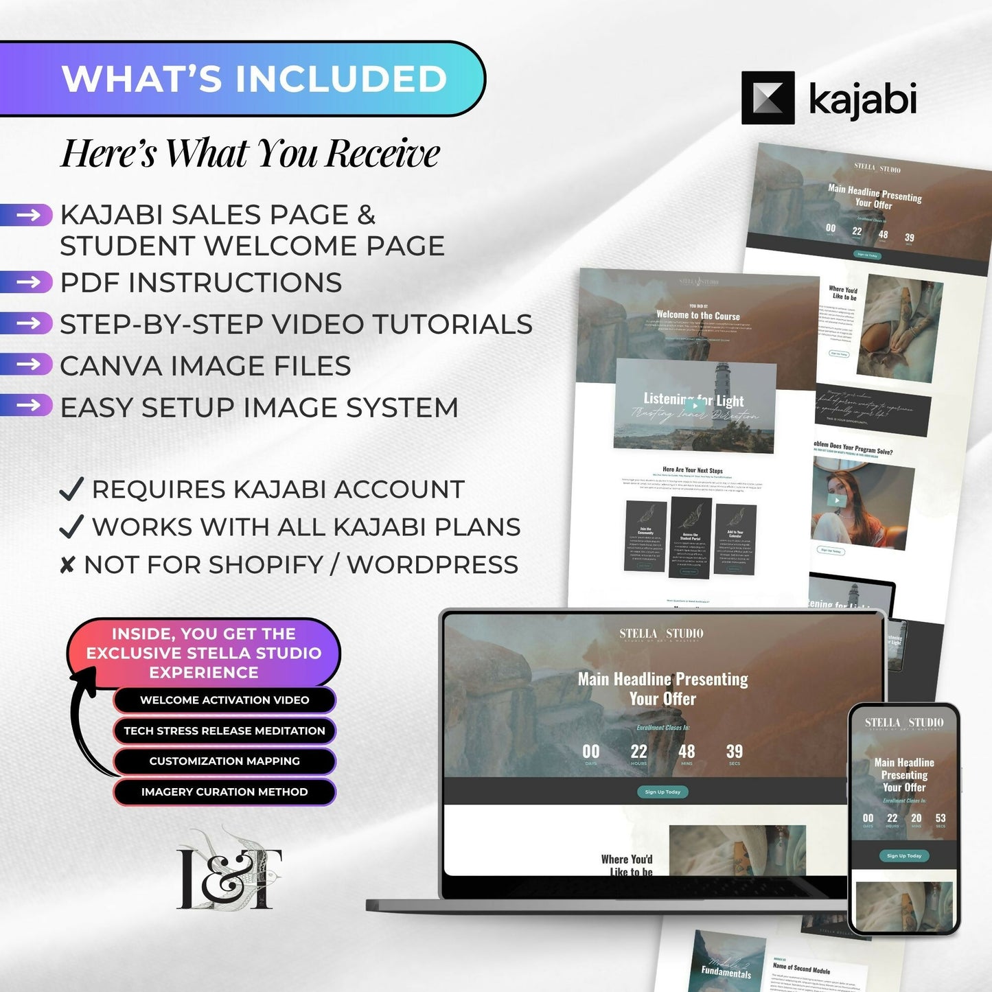 Stella STUDIO - Sales & Welcome Pages
