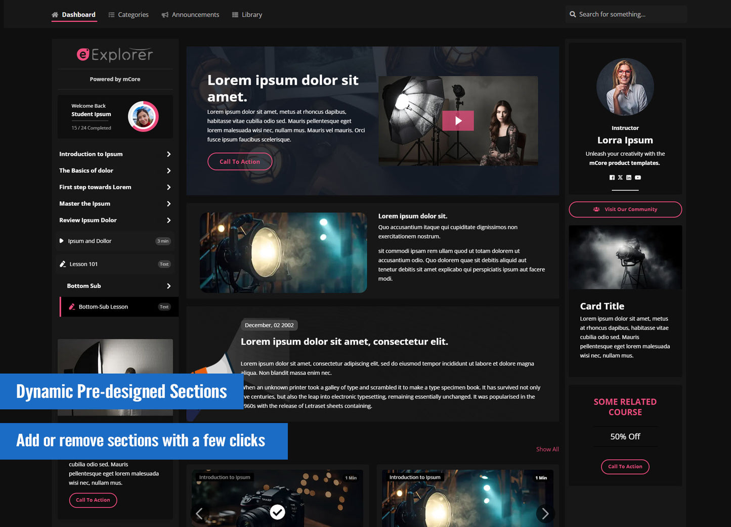 Explorer Dark mCore Product Theme