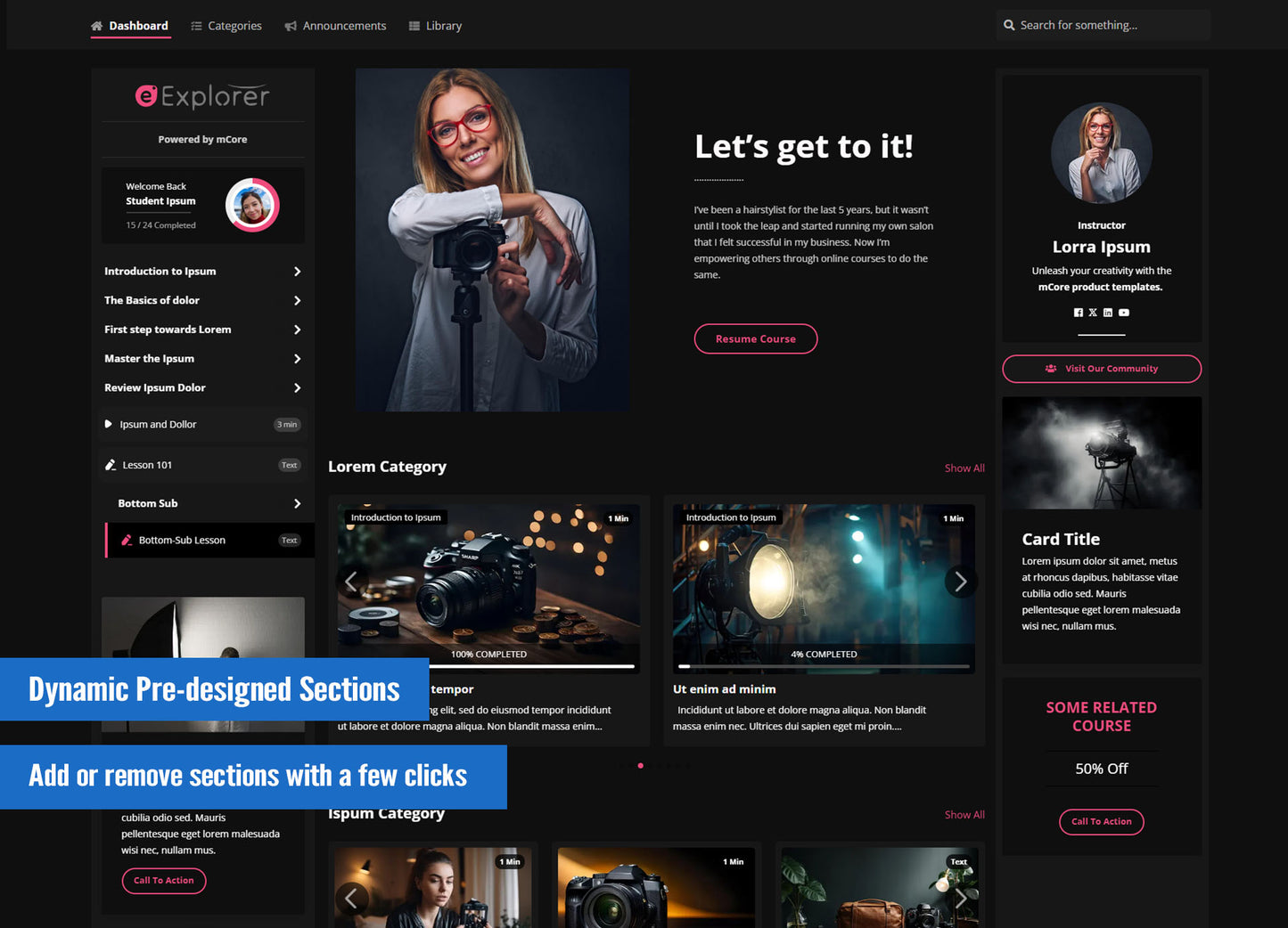 Explorer Dark mCore Product Theme