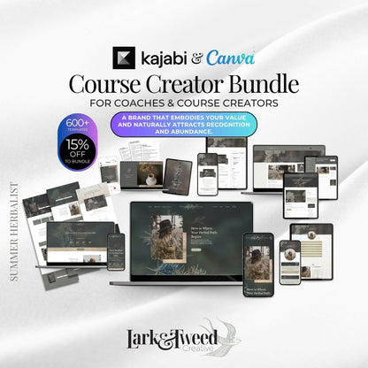 Summer HERBALIST - Website 20+ Pages, Sales Funnel, Link in Bio, Course & Coaching Theme, Checkout Page Bundle