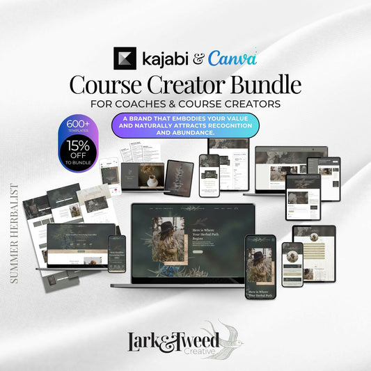 Summer HERBALIST - Website 20+ Pages, Sales Funnel, Link in Bio, Course & Coaching Theme, Checkout Page Bundle