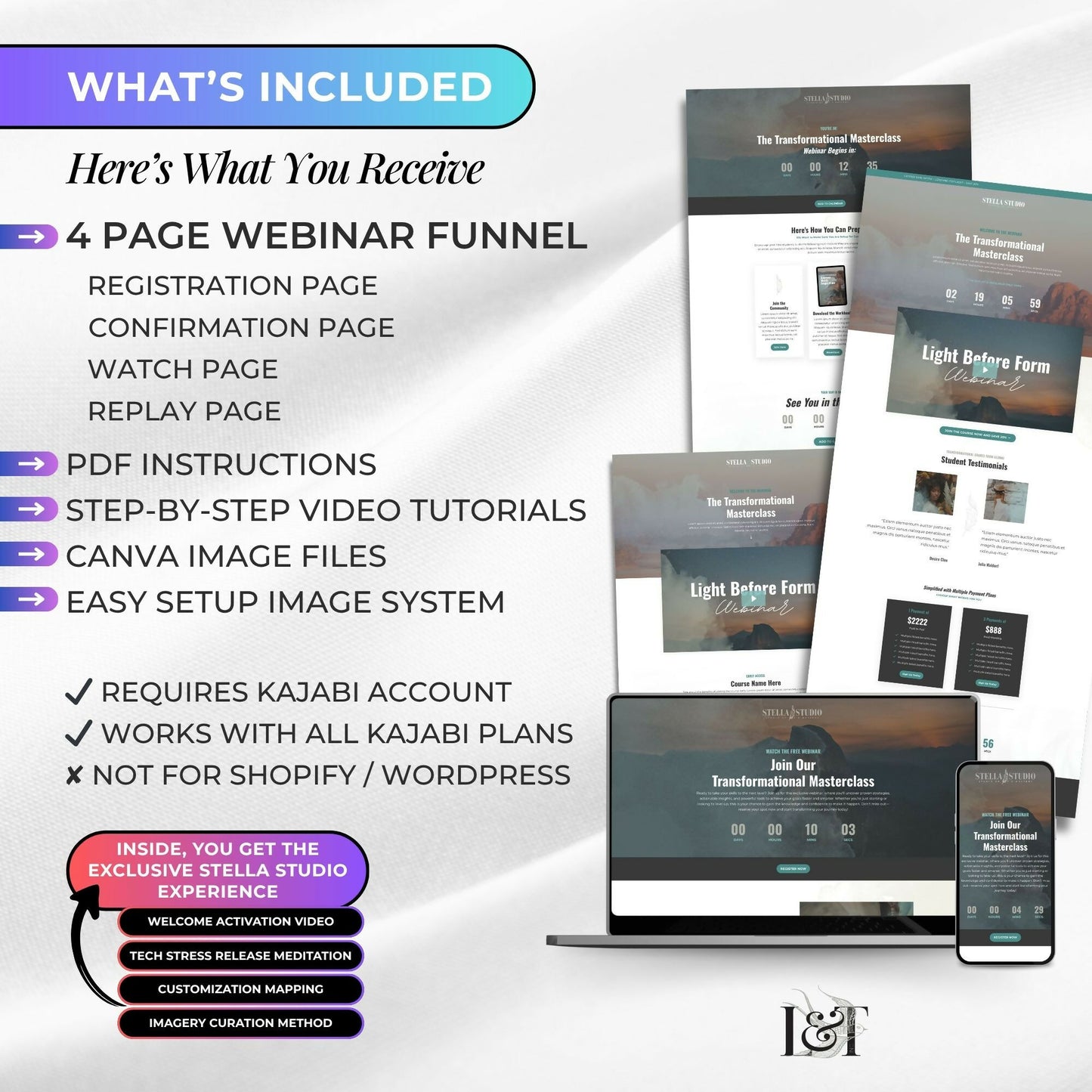 Stella STUDIO - Webinar Funnel 4 Pages