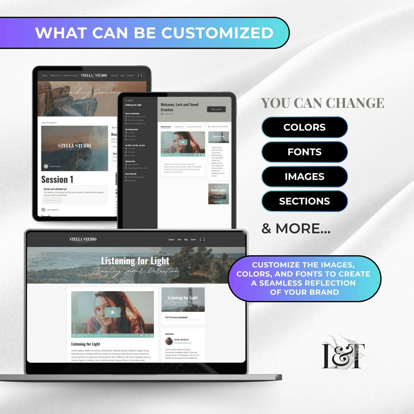 Stella STUDIO - 2 Course Themes Themes + 1 Coaching Theme