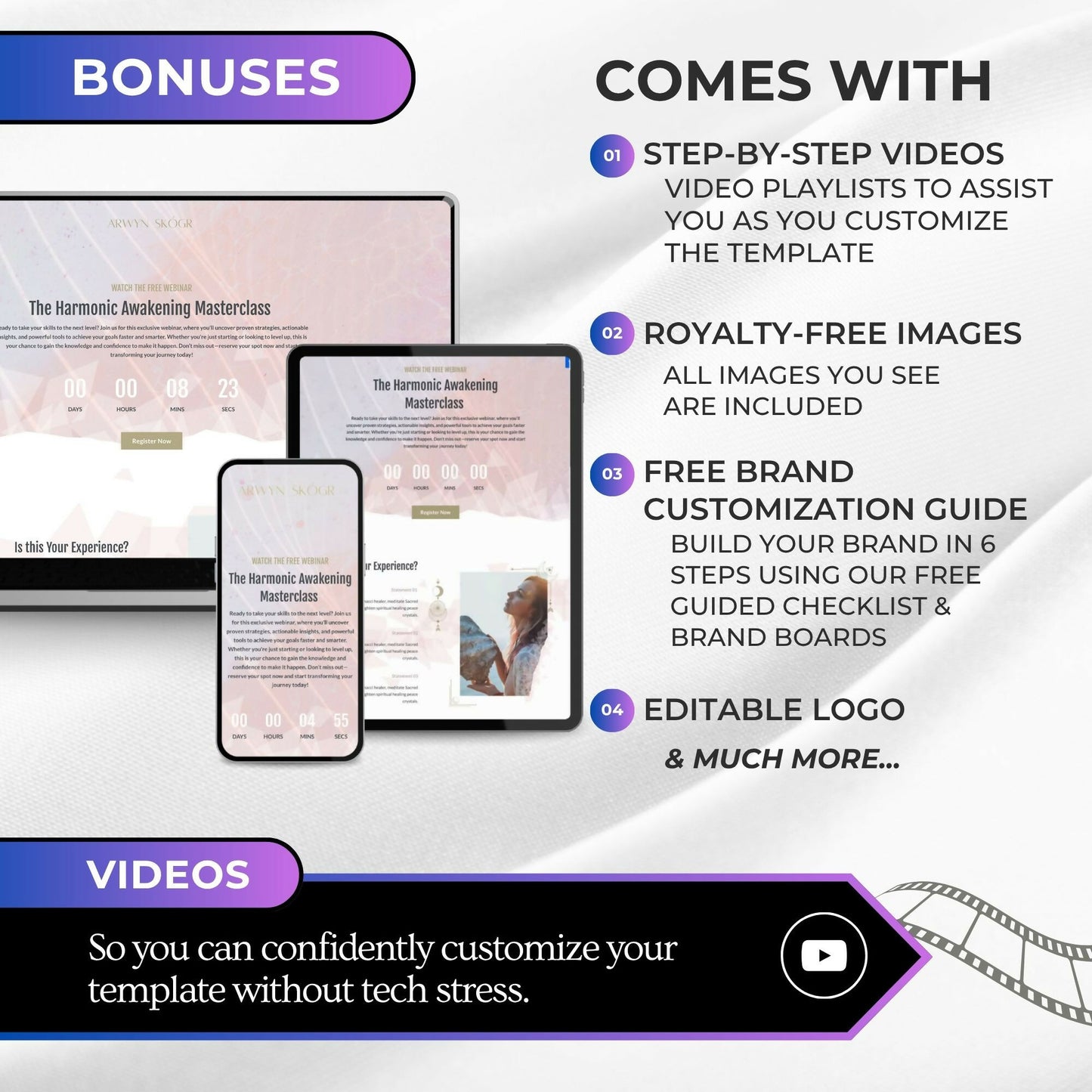 Arwyn Sacred Geometry - Webinar Funnel 4 Pages