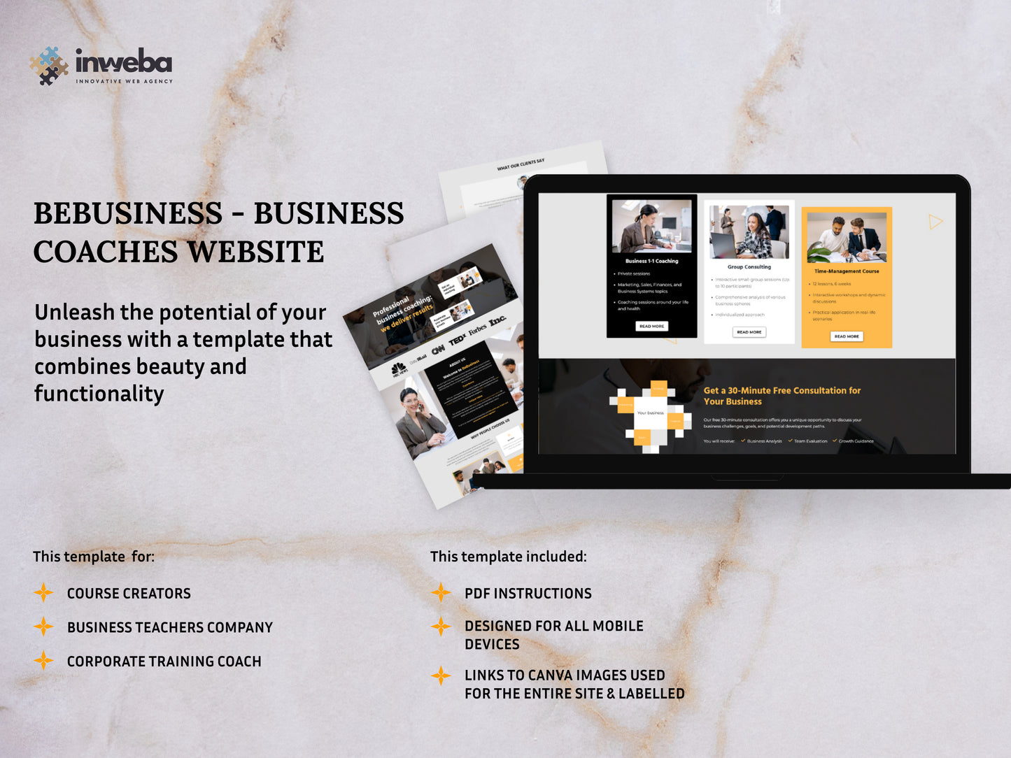 BeBusiness Website (21 Pages)