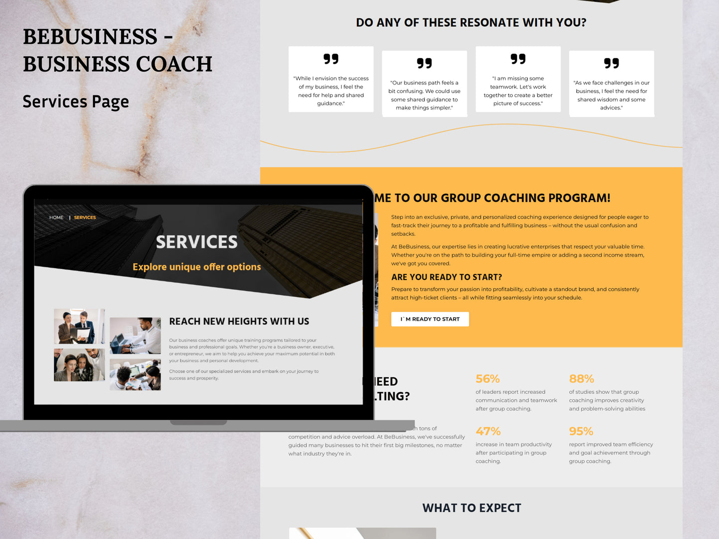 BeBusiness Website (21 Pages)