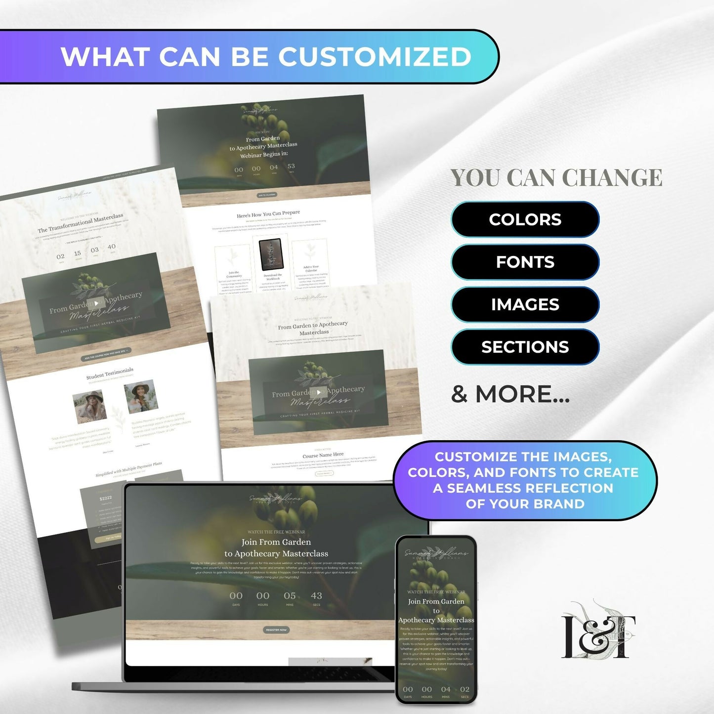 Summer Herbalist - Webinar Funnel 4 Pages