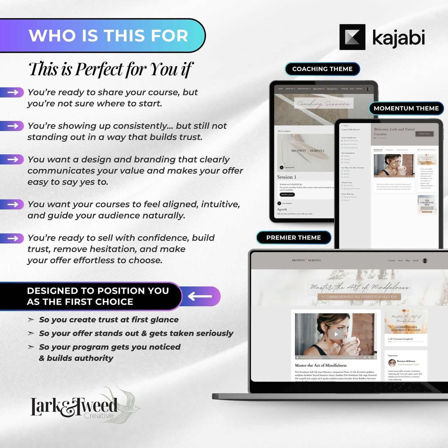 Bronwyn BOHO - 2 Product Themes + 1 Coaching Theme