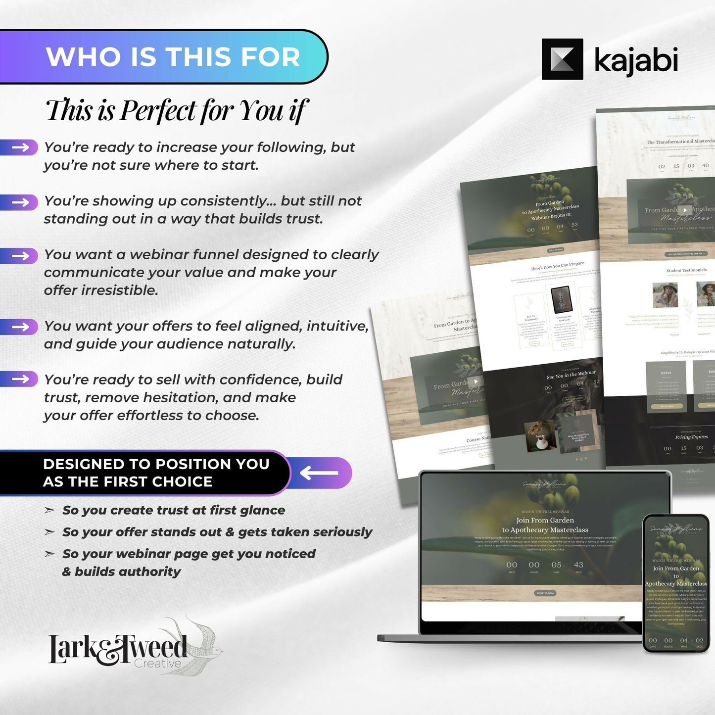 Summer Herbalist - Webinar Funnel 4 Pages