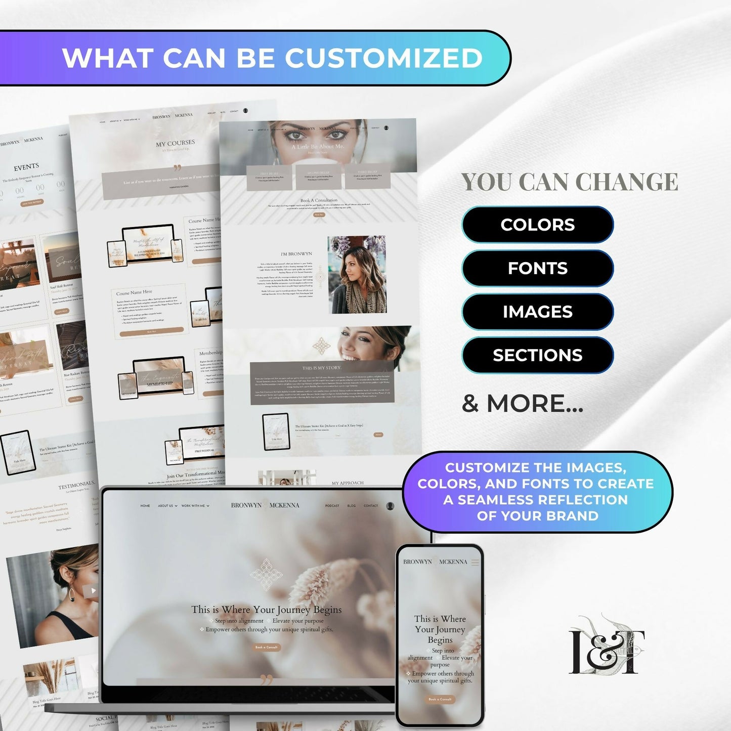 Bronwyn BOHO - 20+ Page Website Theme