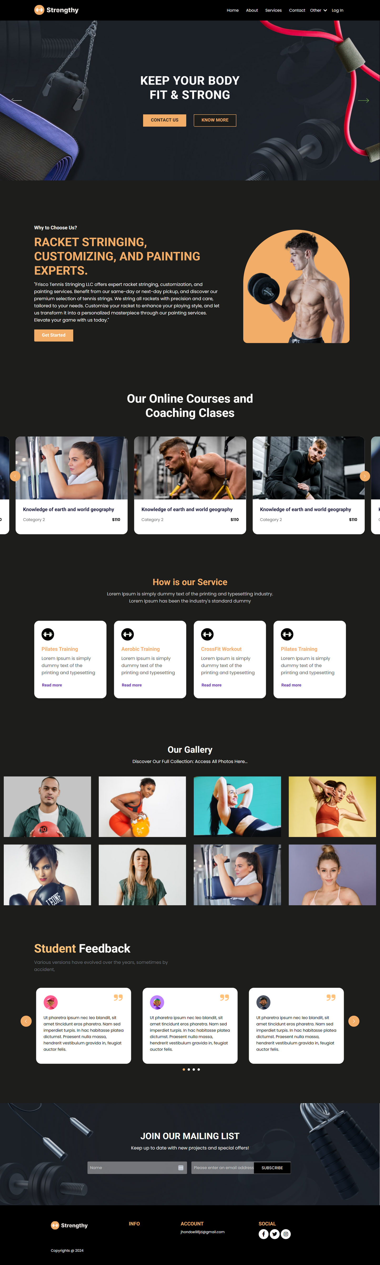 Strengthy Website Theme