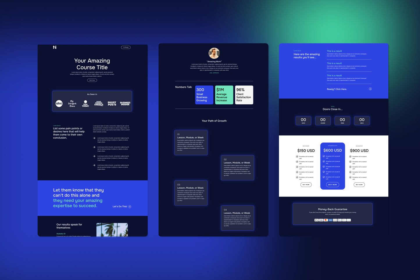 Hudson Kajabi Sales Page Template