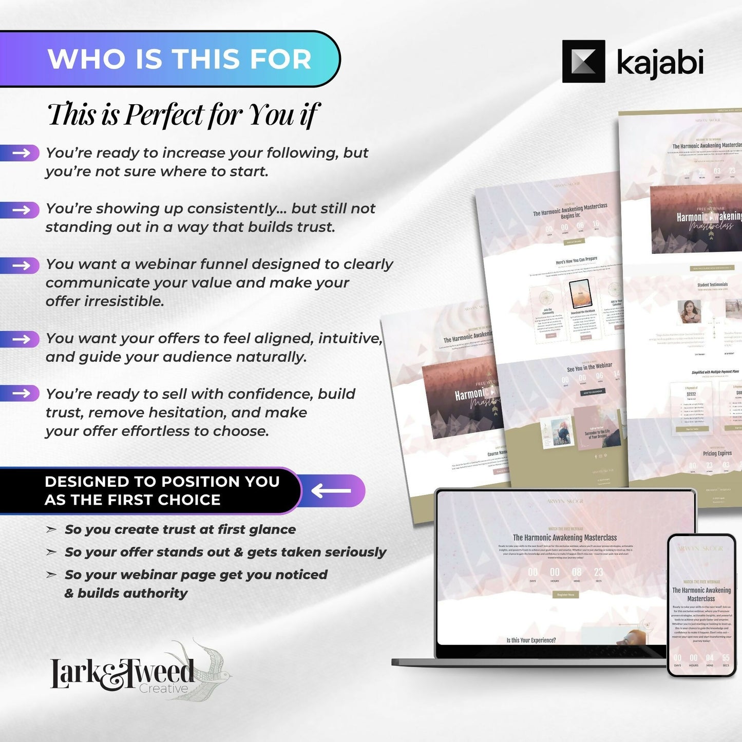 Arwyn Sacred Geometry - Webinar Funnel 4 Pages