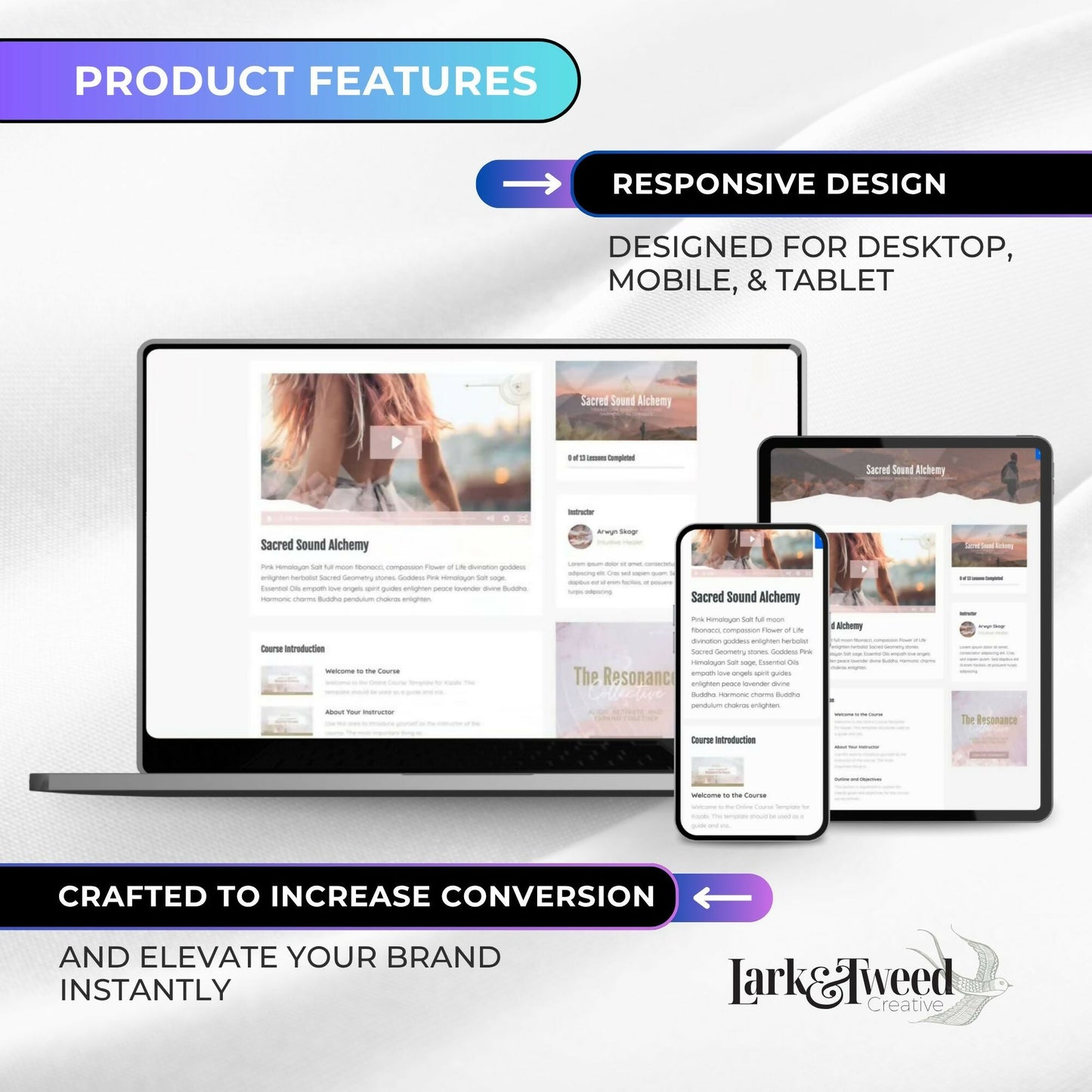 Arwyn Sacred Geometry - 2 Course Themes Themes + 1 Coaching Theme