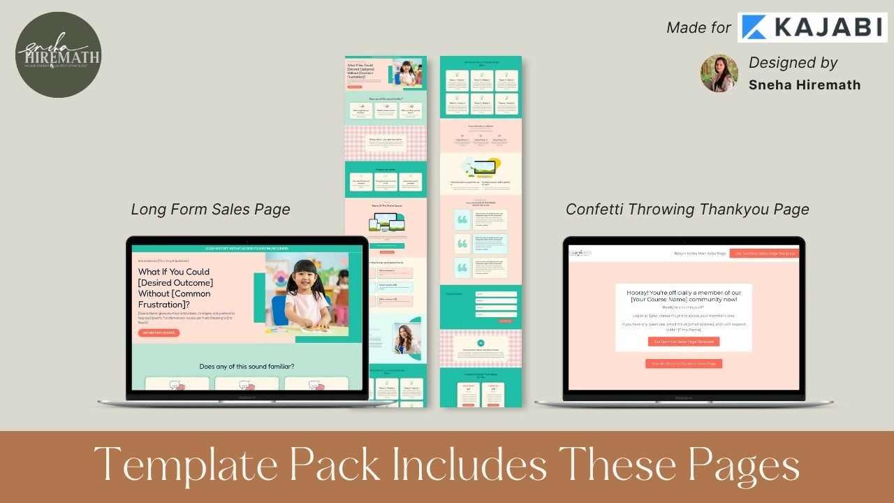 Summer Kajabi Sales Page Template