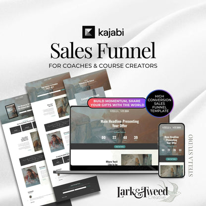 Stella STUDIO - Freebie & Course Sales Funnel Bundle 6 Pages