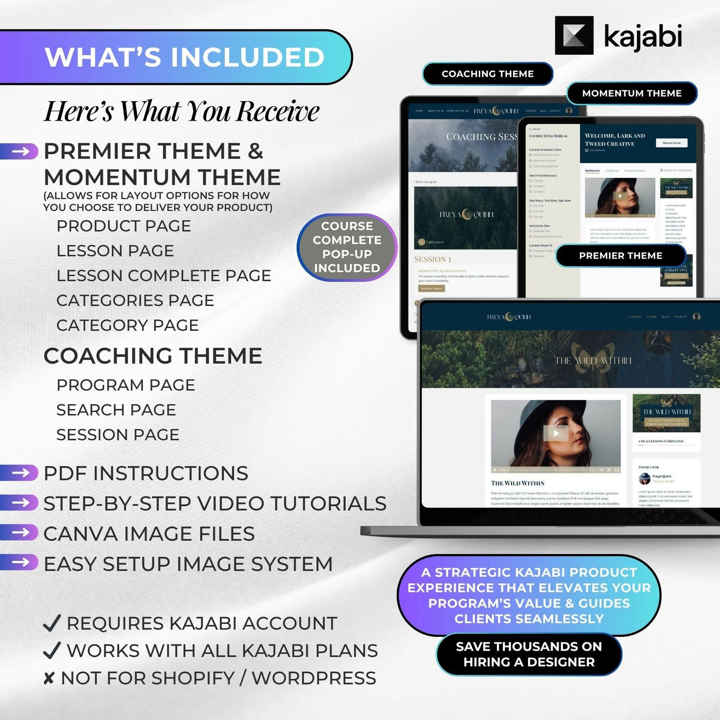 Freya Garden - 2 Product Themes + 1 Coaching Theme