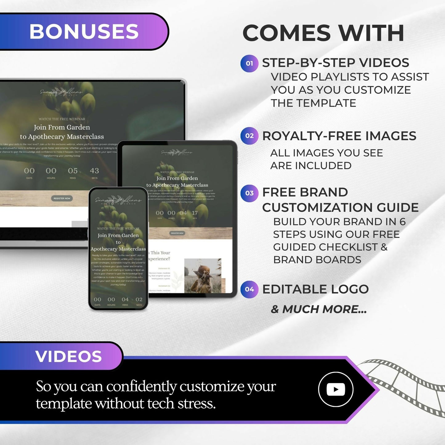 Summer Herbalist - Webinar Funnel 4 Pages
