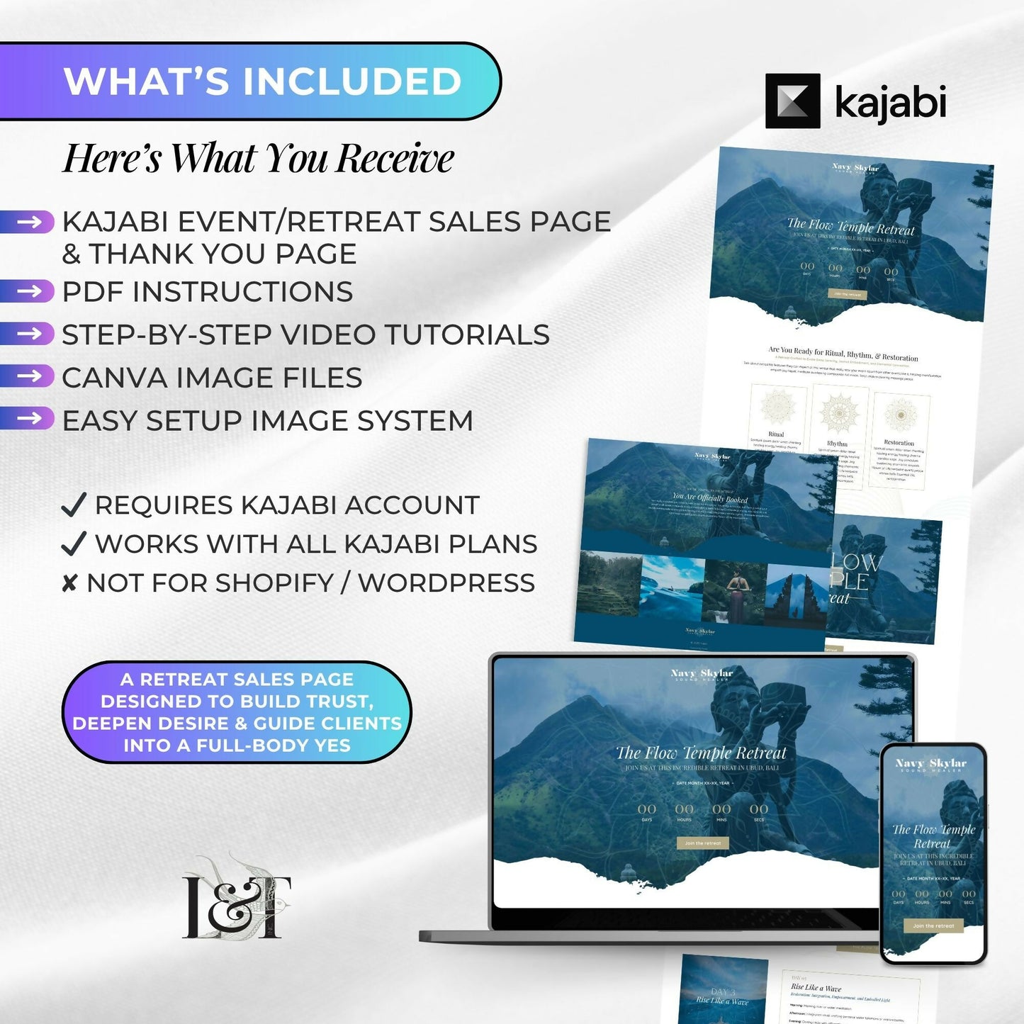 Navy Water-Portal - Event/Retreat Sales Funnel
