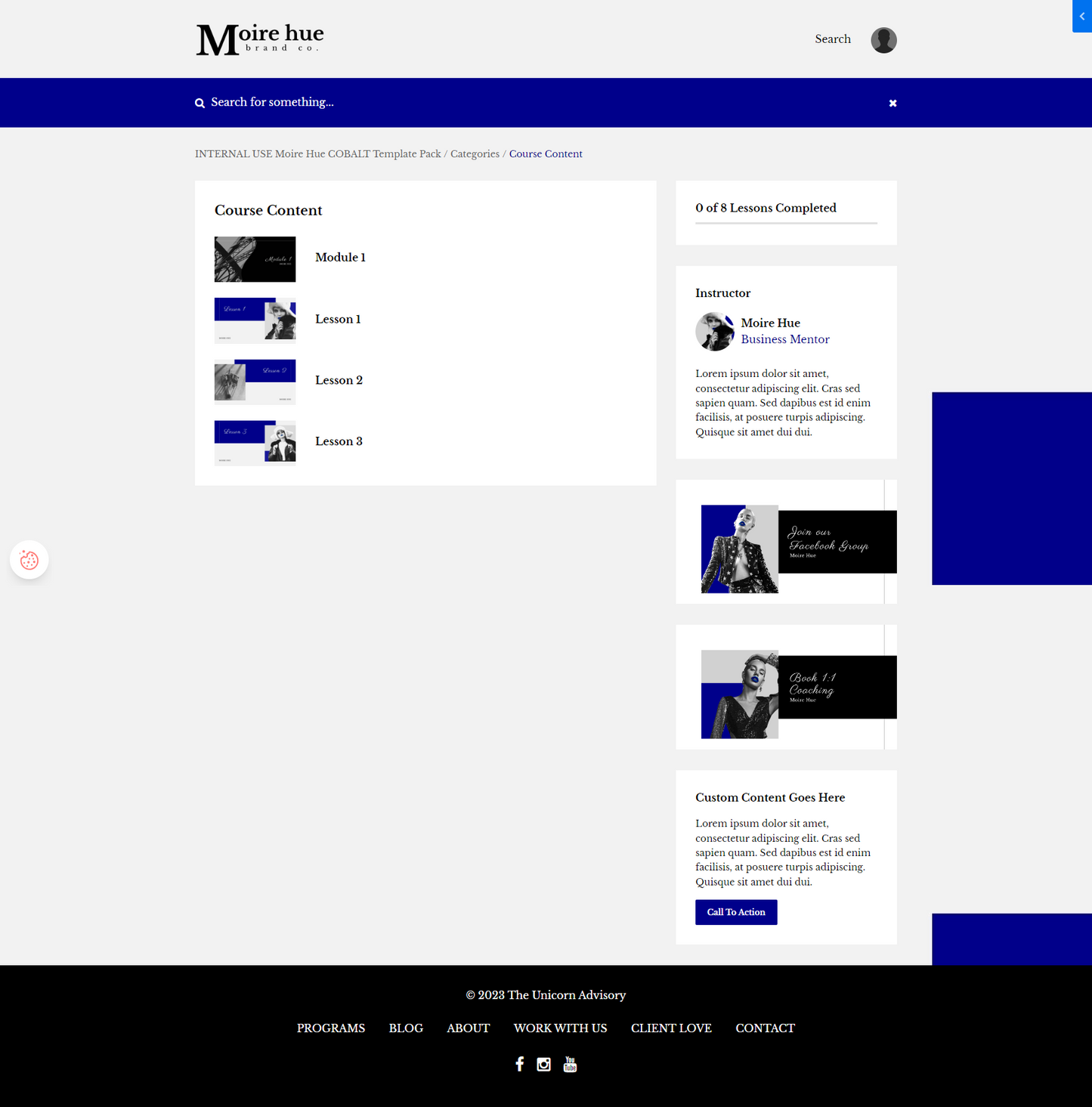 Moire Hue Cobalt Product Theme (Momentum + Premier)