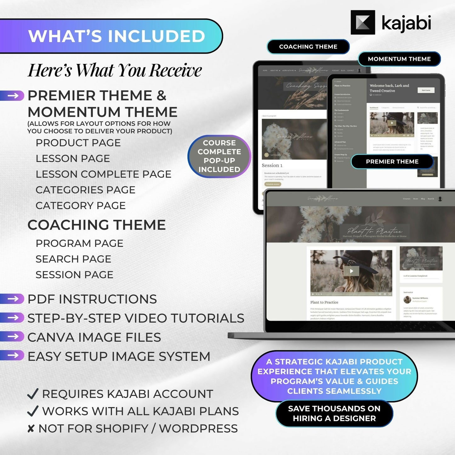 Summer Herbalist - 2 Product Themes + 1 Coaching Theme