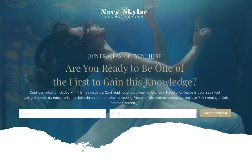 Navy Water-Portal - Waitlist Page