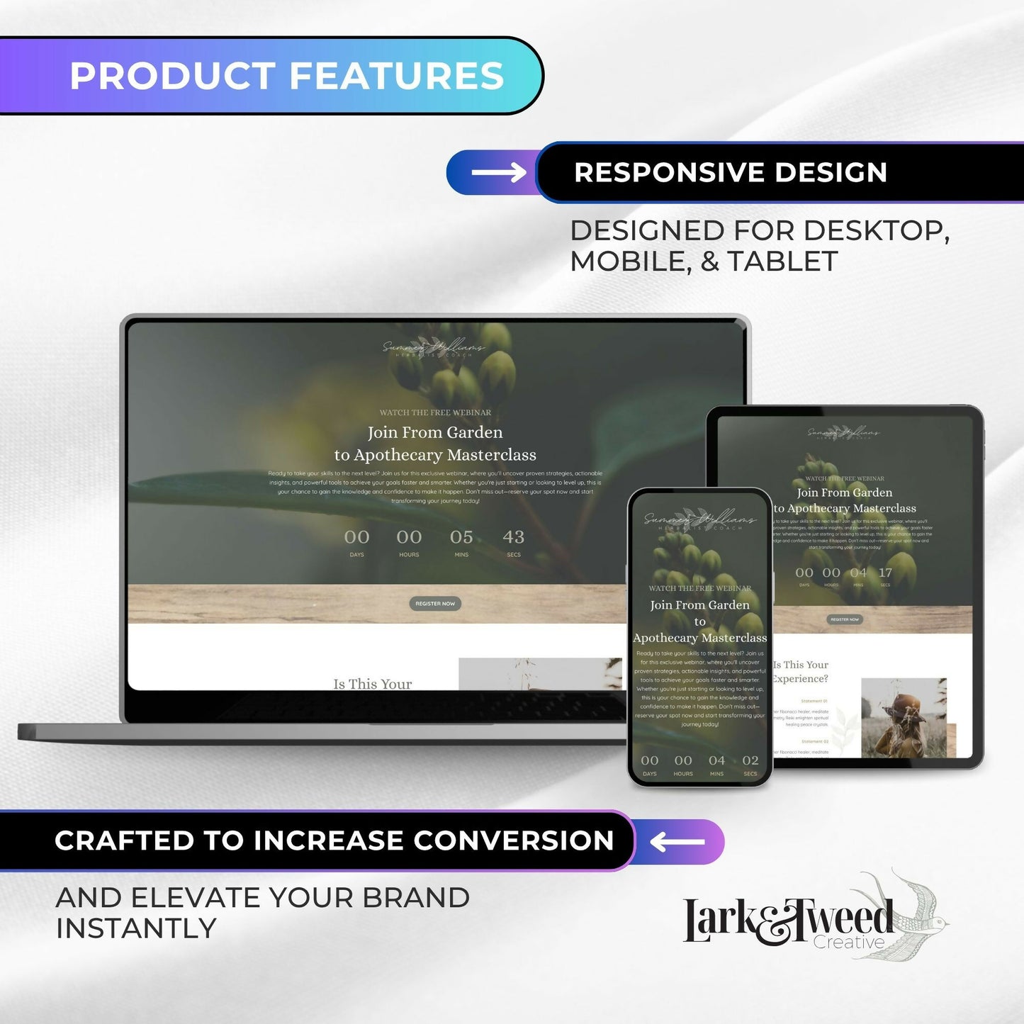 Summer Herbalist - Webinar Funnel 4 Pages