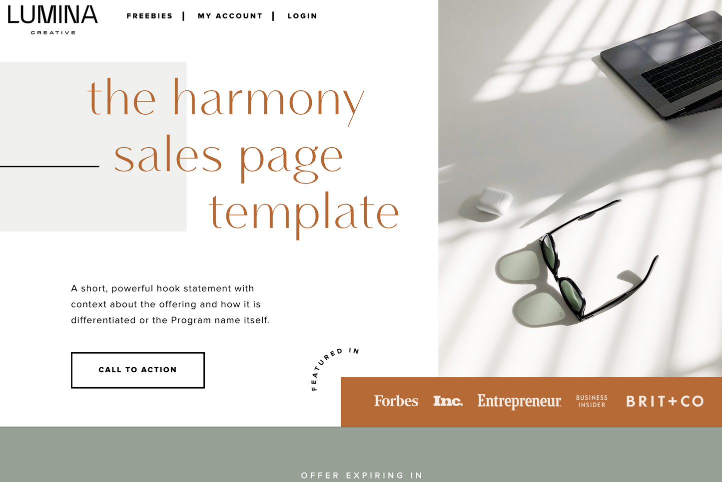 Harmony Sales Page Template