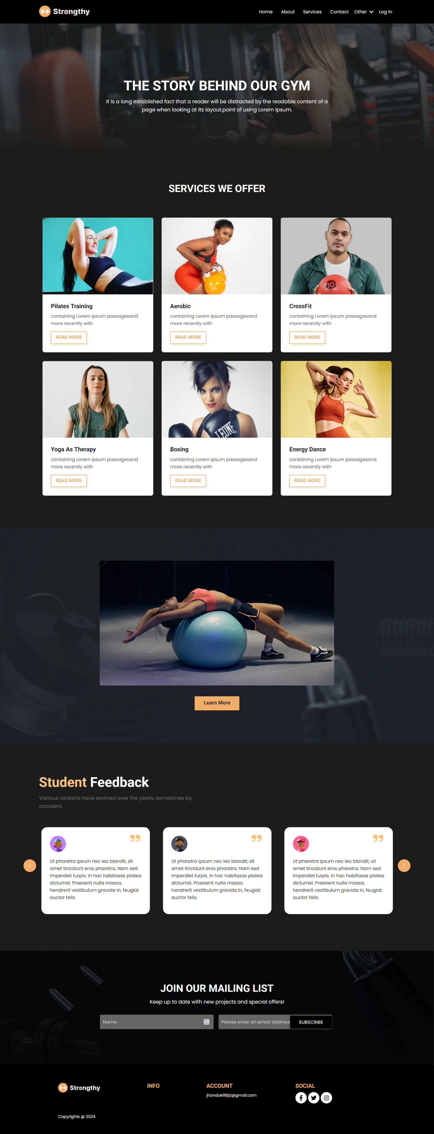 Strengthy Website Theme