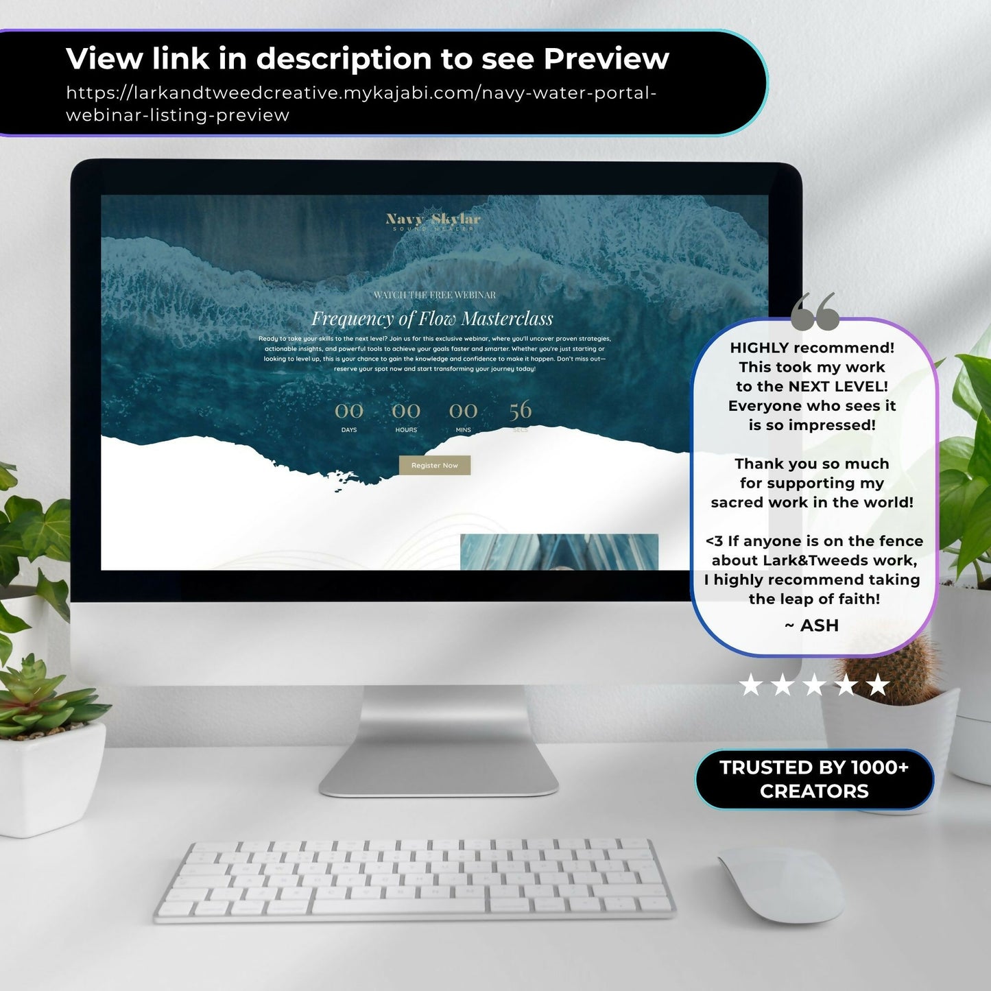 Navy Water-Portal - Webinar Funnel 4 Pages